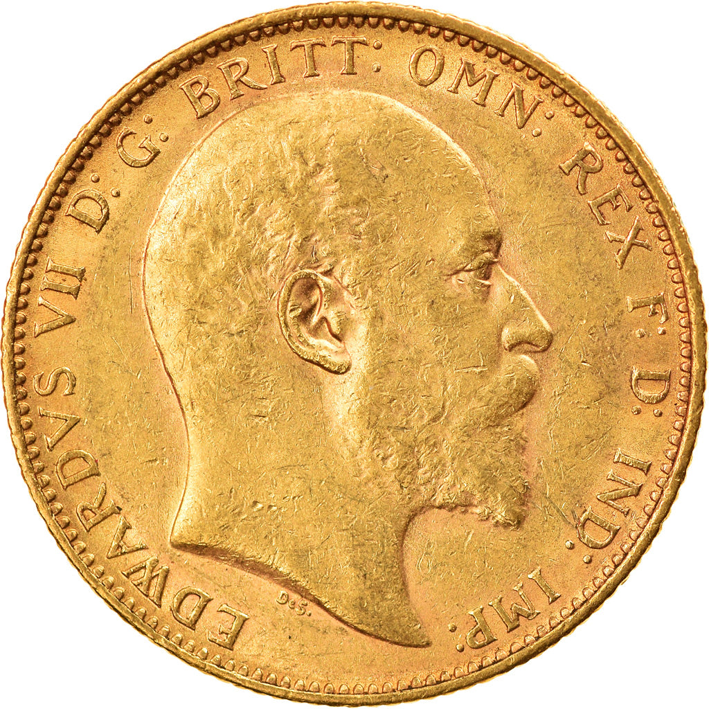 Moneta, Australia, Edward VII, Sovereign, 1903, Melbourne, BB+, Oro, KM:15