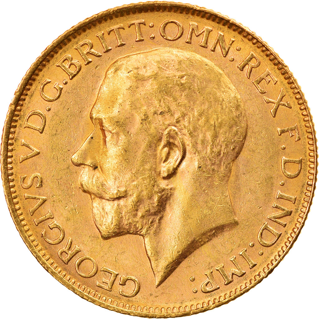 Coin, Australia, George V, Sovereign, 1918, Perth, AU(55-58), Gold, KM:29