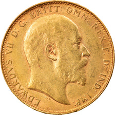 Moneda, Australia, Edward VII, Sovereign, 1910, Perth, MBC+, Oro, KM:15