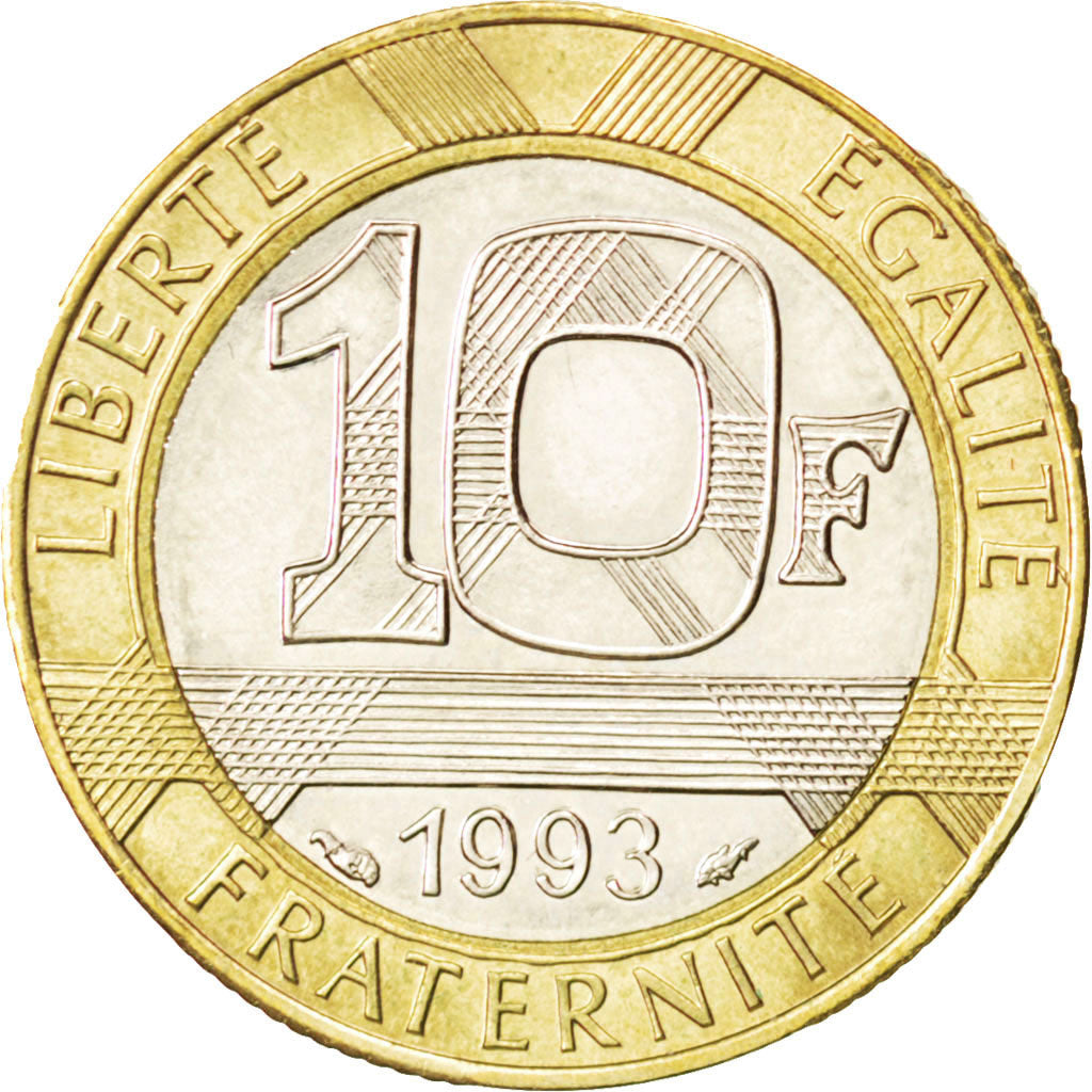 Francia, Génie, 10 Francs, 1993, SPL, Alluminio-bronzo, KM:964.2, Gadoury:827