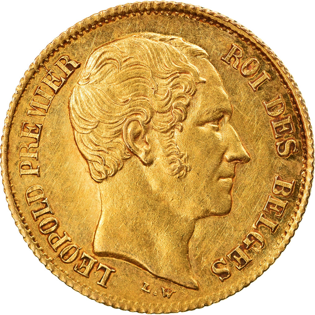 Coin, Belgium, Leopold I, 10 Francs, 10 Frank, 1849, AU(55-58), Gold, KM:18