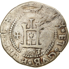 Coin, ITALIAN STATES, GENOA, Scudo, Stretto, 1613, VF(20-25), Silver, KM:25