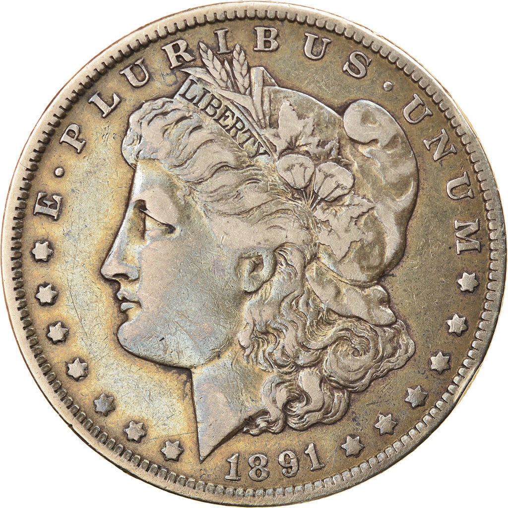 Coin, United States, Morgan Dollar, Dollar, 1891, New Orleans, EF(40-45)