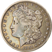 Coin, United States, Morgan Dollar, Dollar, 1891, New Orleans, EF(40-45)