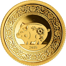 Münze, Mongolei, 1000 Togrog, 2019, STGL, Gold
