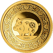 Moneda, Mongolia, 1000 Togrog, 2019, FDC, Oro
