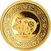 Münze, Mongolei, 1000 Togrog, 2019, STGL, Gold
