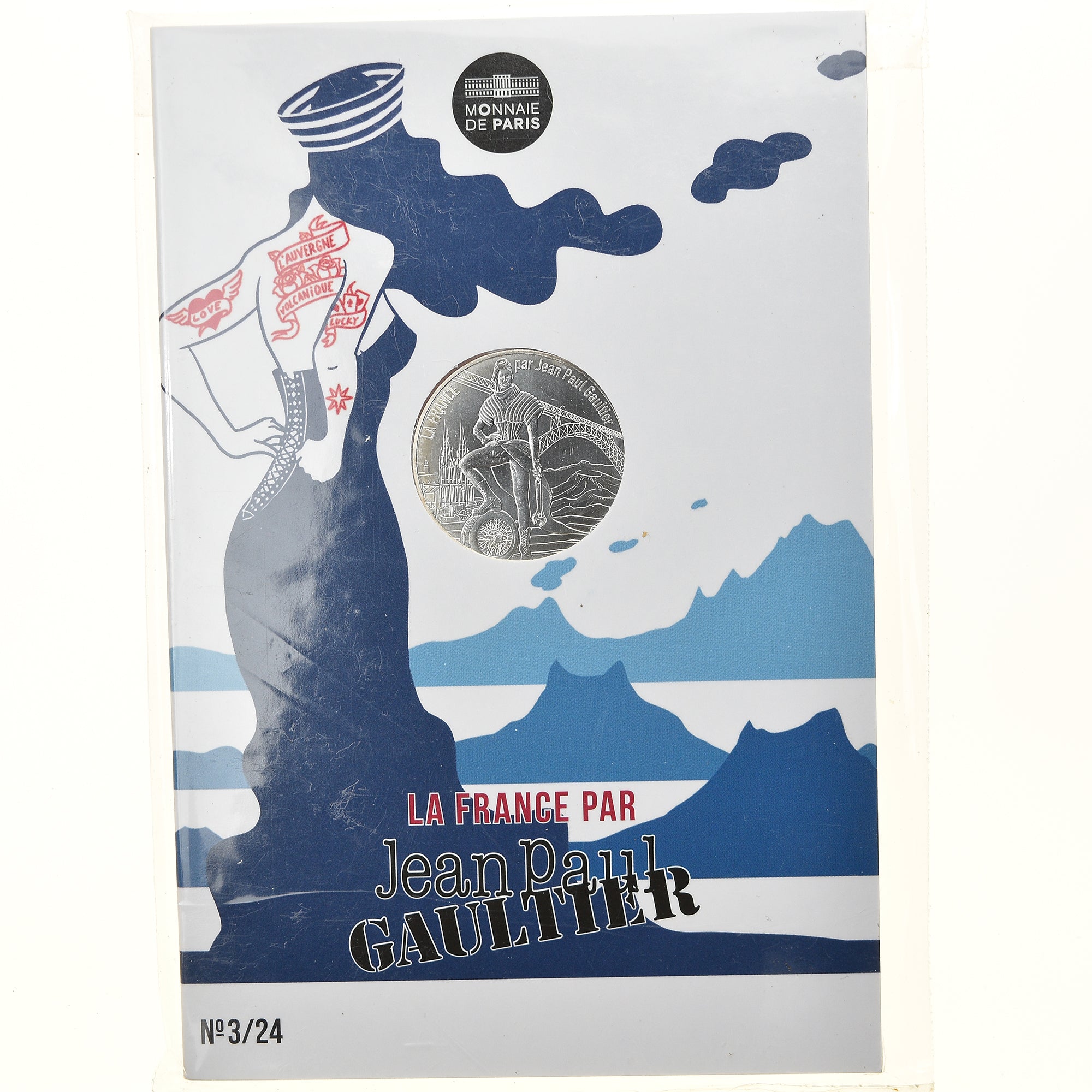 France, Monnaie de Paris, 10 Euro, Jean-Paul Gaultier (L'Auvergne volcanique)