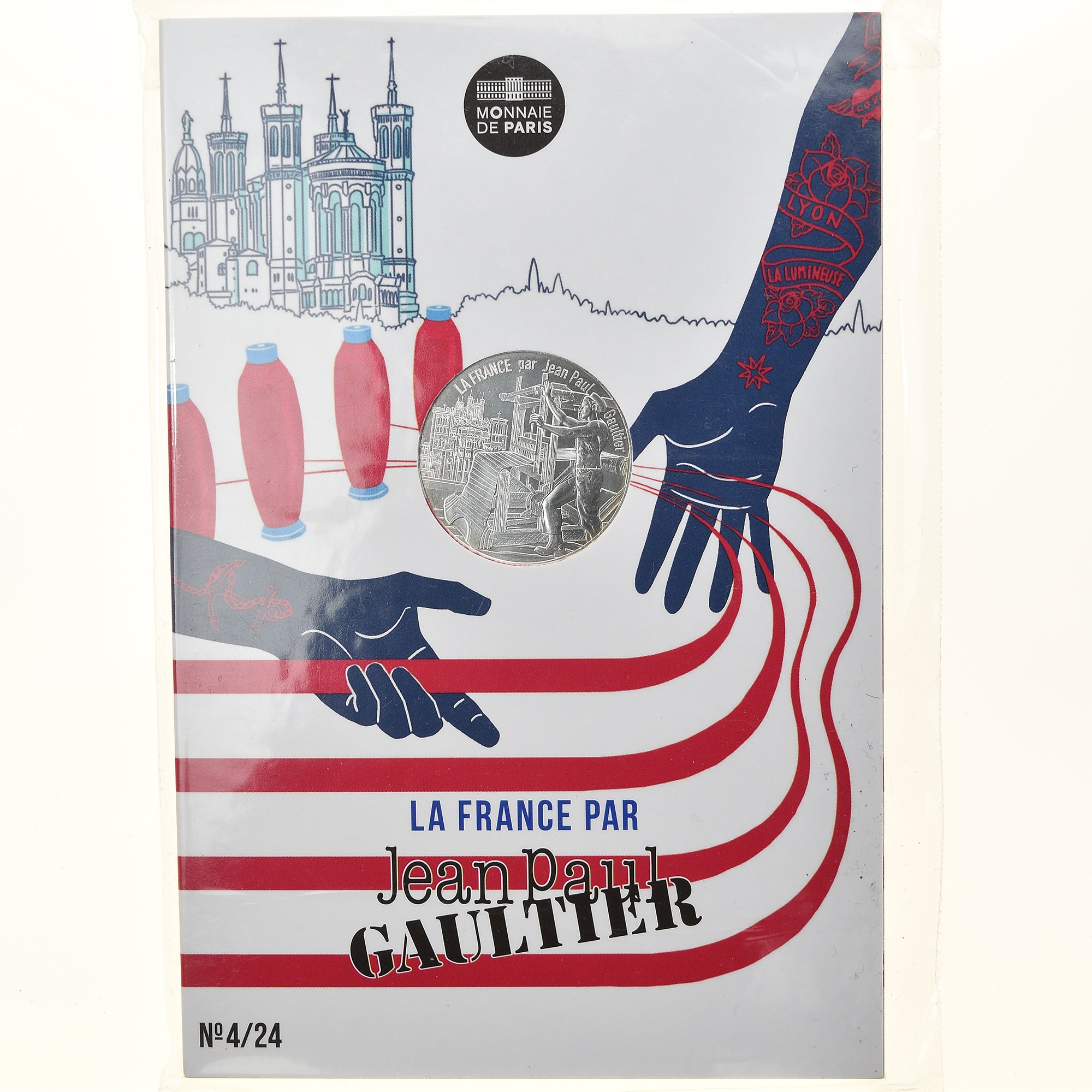 Francia, Monnaie de Paris, 10 Euro, Jean-Paul Gaultier (Lyon la lumineuse)