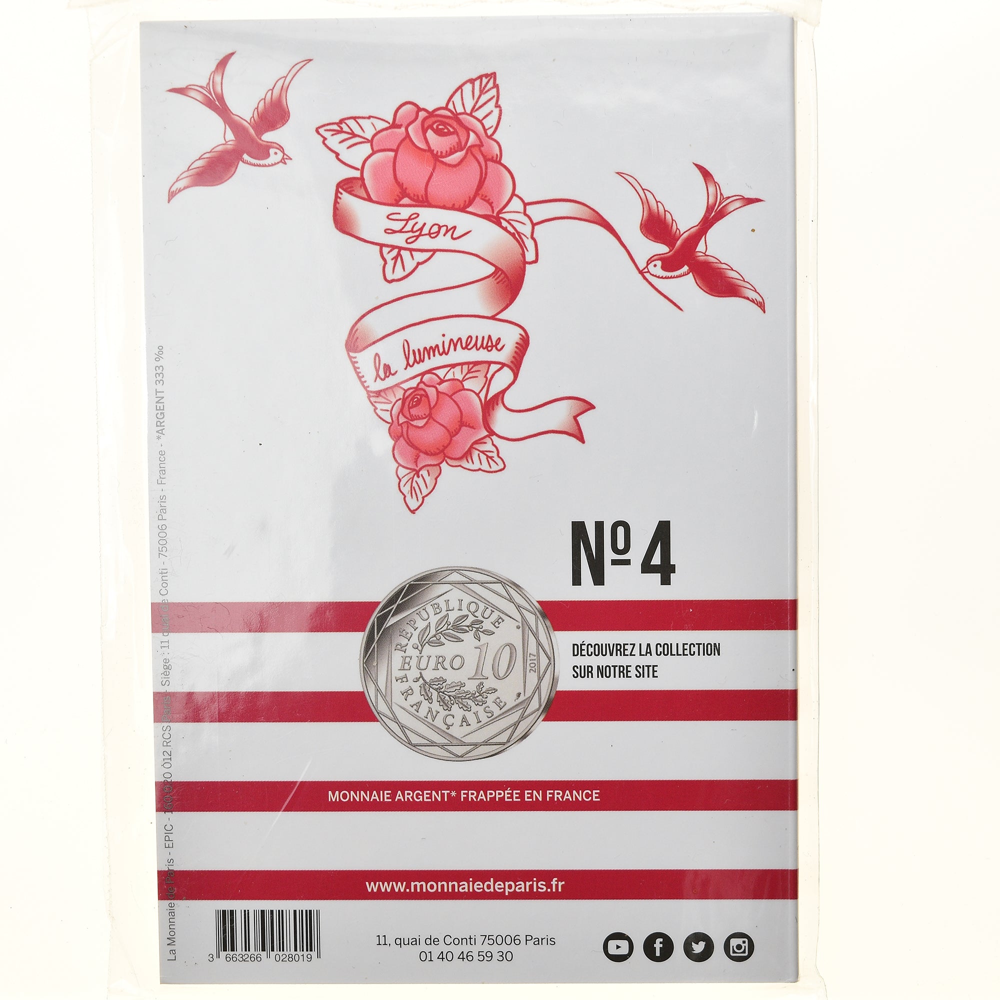Francia, Monnaie de Paris, 10 Euro, Jean-Paul Gaultier (Lyon la lumineuse)