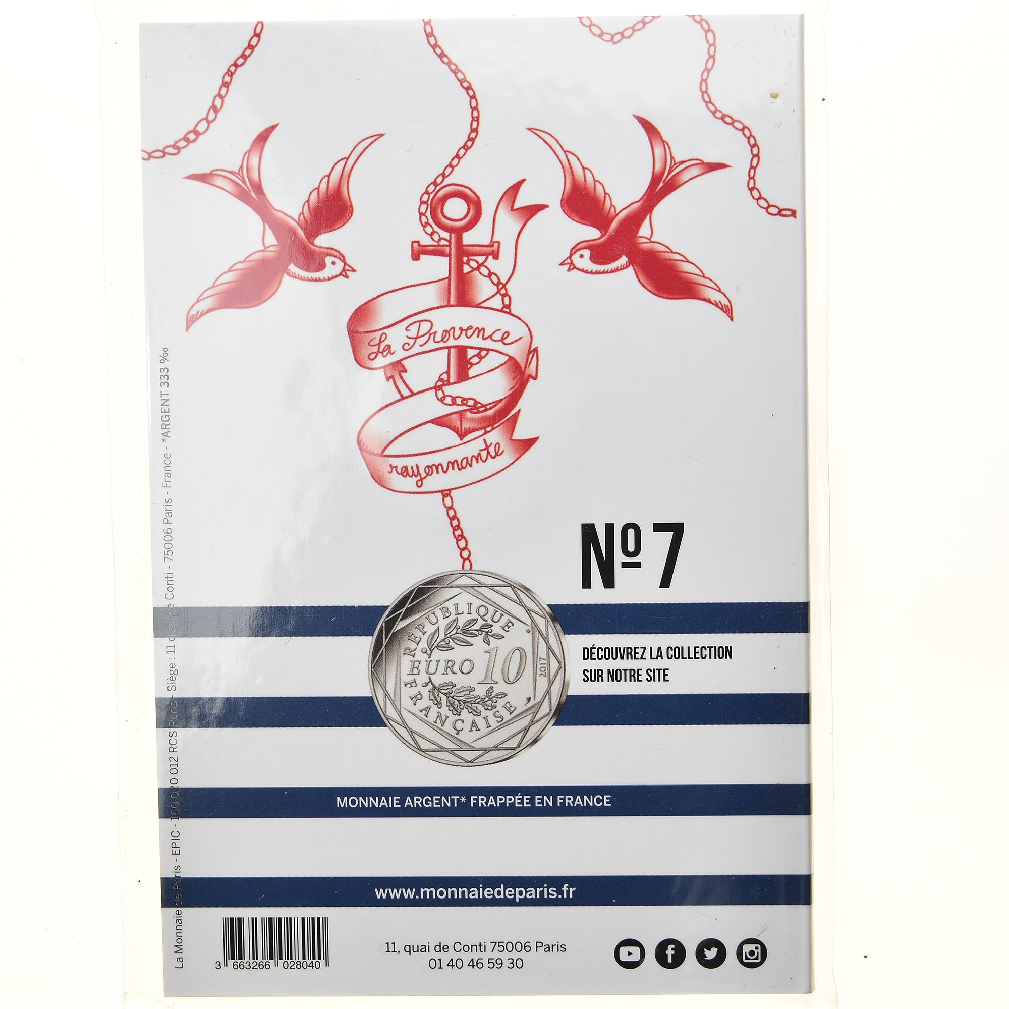 Frankreich, Monnaie de Paris, 10 Euro, Jean-Paul Gaultier (La Provence