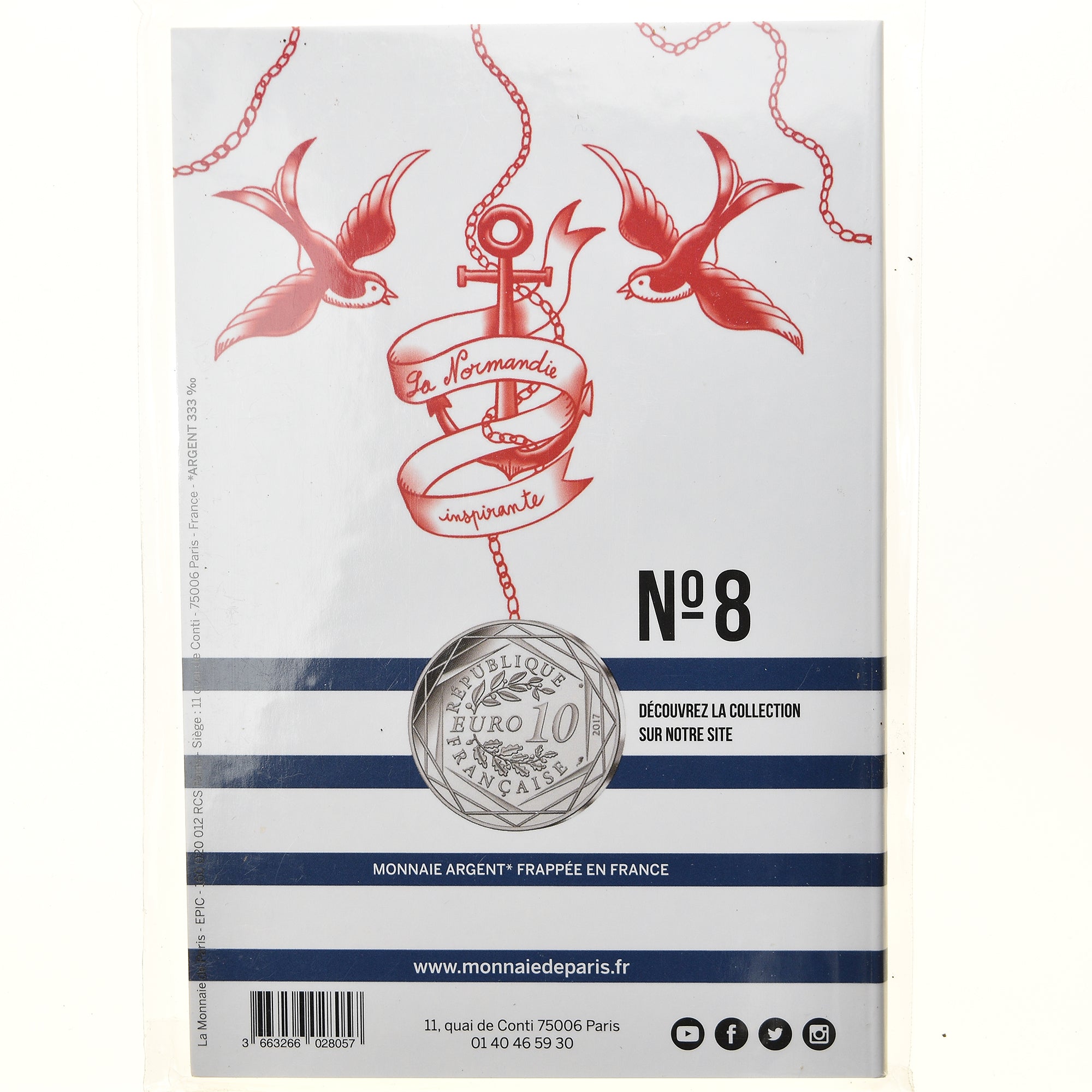 Frankrijk, Parijse munten, 10 Euro, Jean-Paul Gaultier (La Normandie