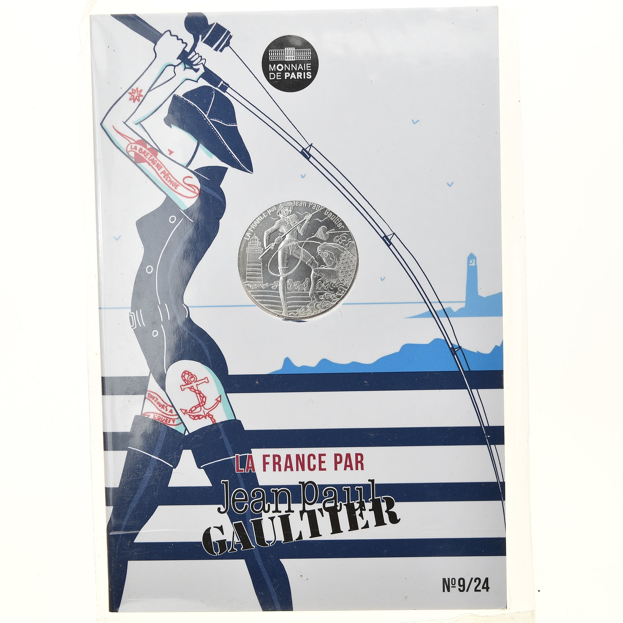 Frankrijk, Parijse munten, 10 Euro, Jean-Paul Gaultier (La Bretagne pêchue)