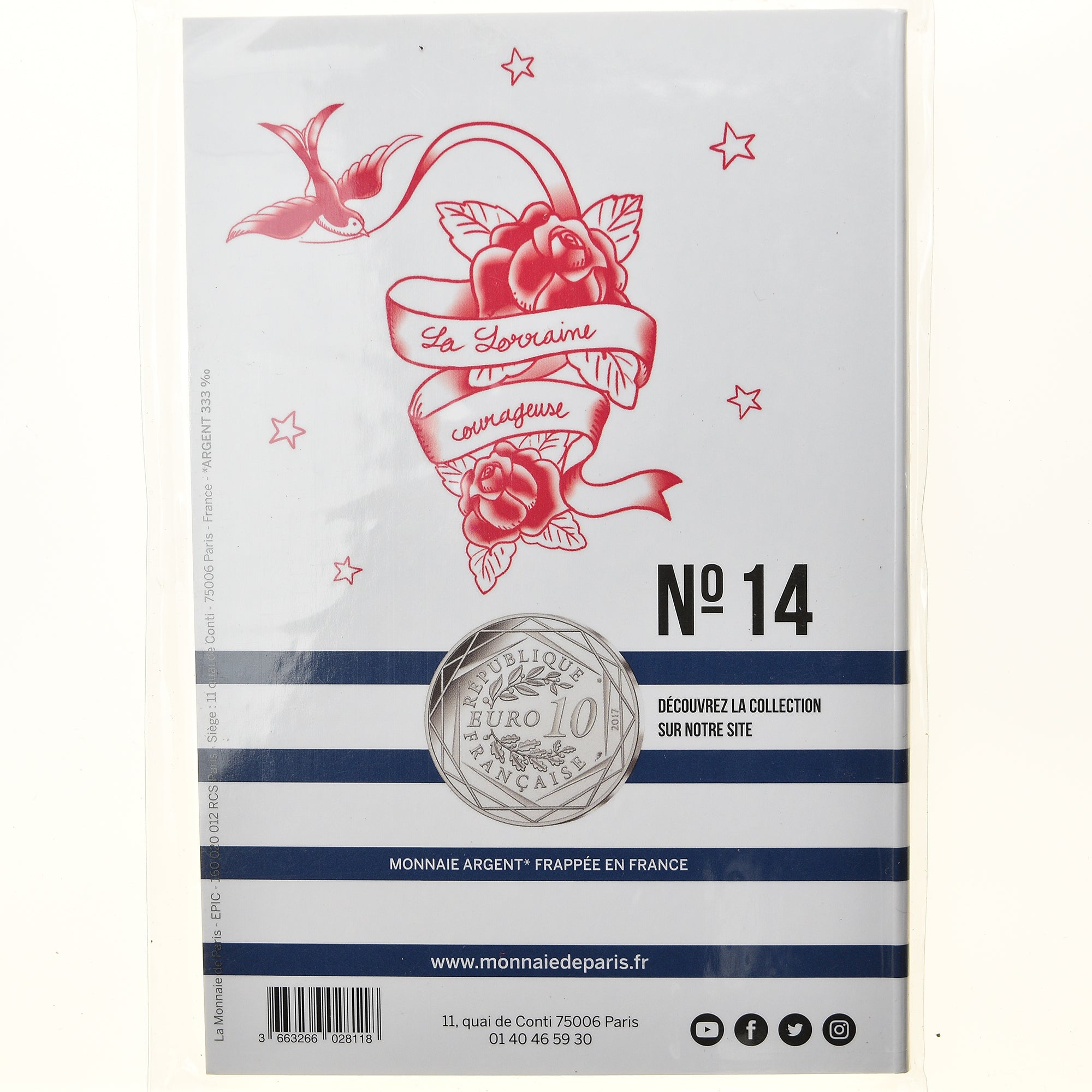 Frankreich, Monnaie de Paris, 10 Euro, Jean-Paul Gaultier (La Lorraine