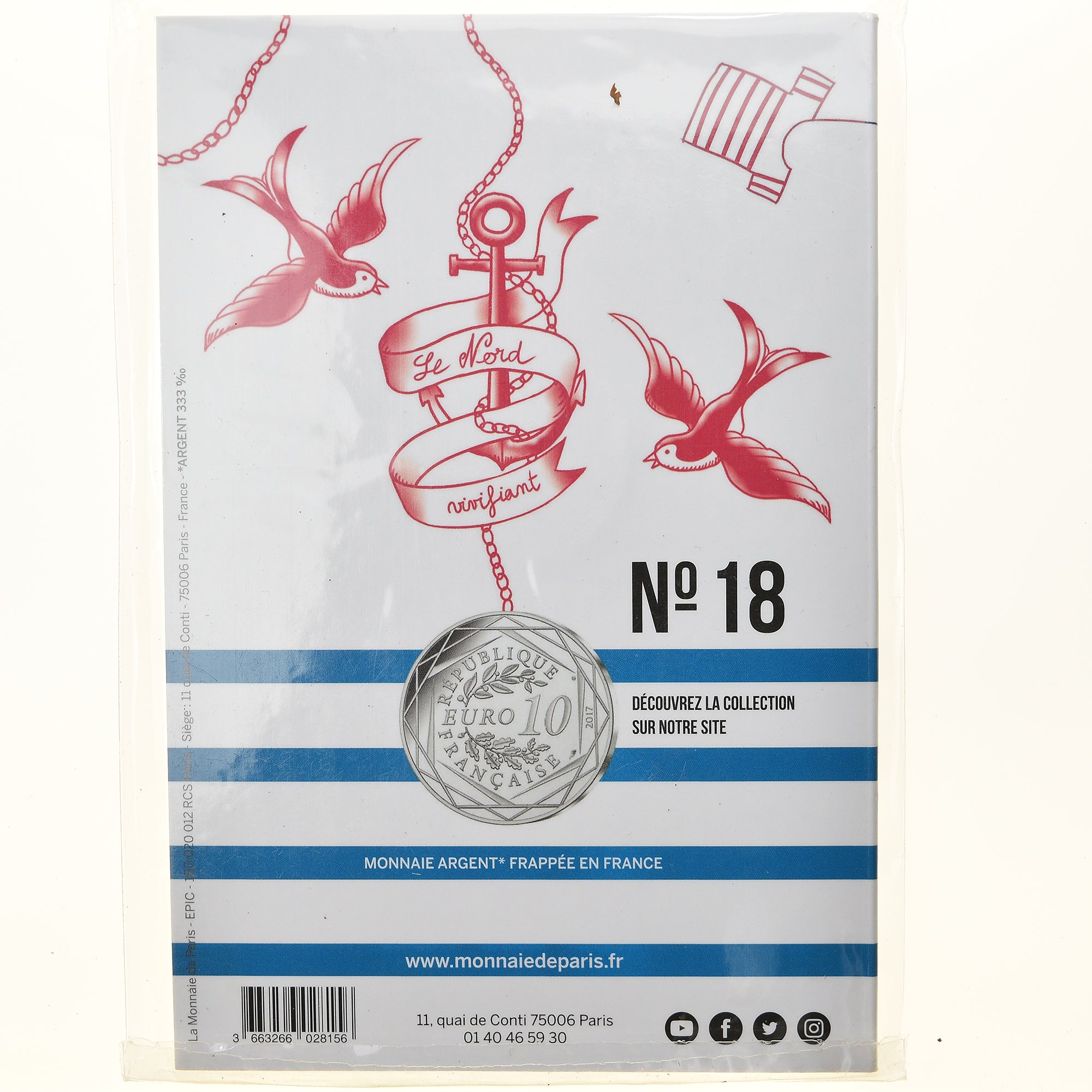 Frankreich, Monnaie de Paris, 10 Euro, Jean-Paul Gaultier (Le Nord vivifiant)