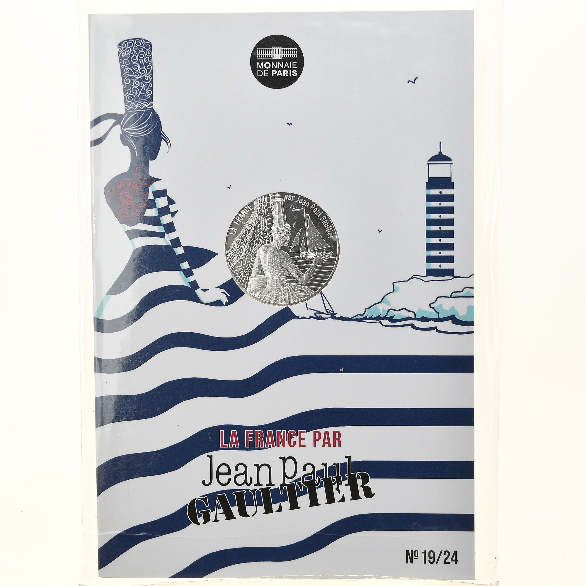 Frankrijk, Parijse munten, 10 Euro, Jean-Paul Gaultier (La Bretagne pêchue)