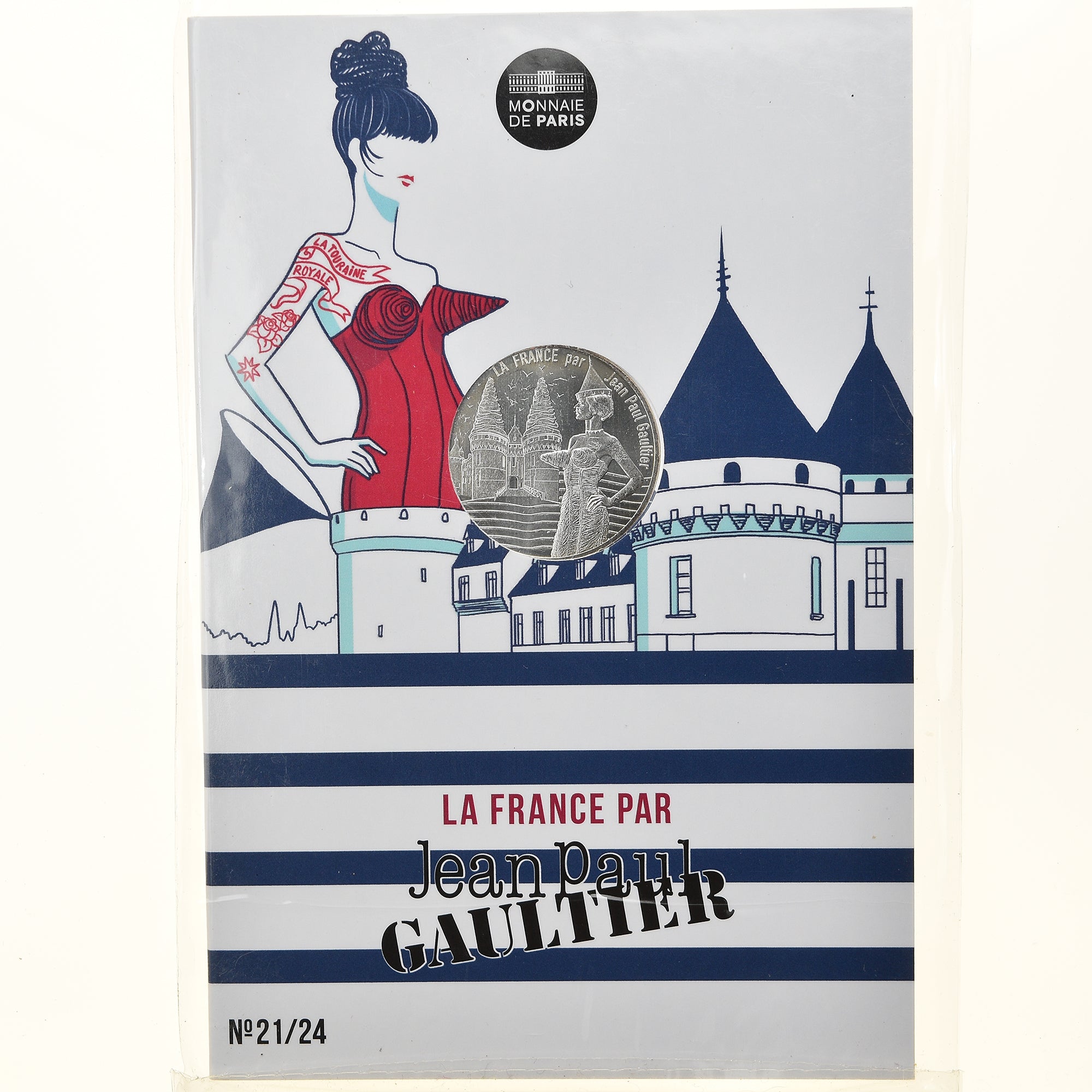 Frankrijk, Parijse munten, 10 Euro, Jean-Paul Gaultier (La Touraine royale)