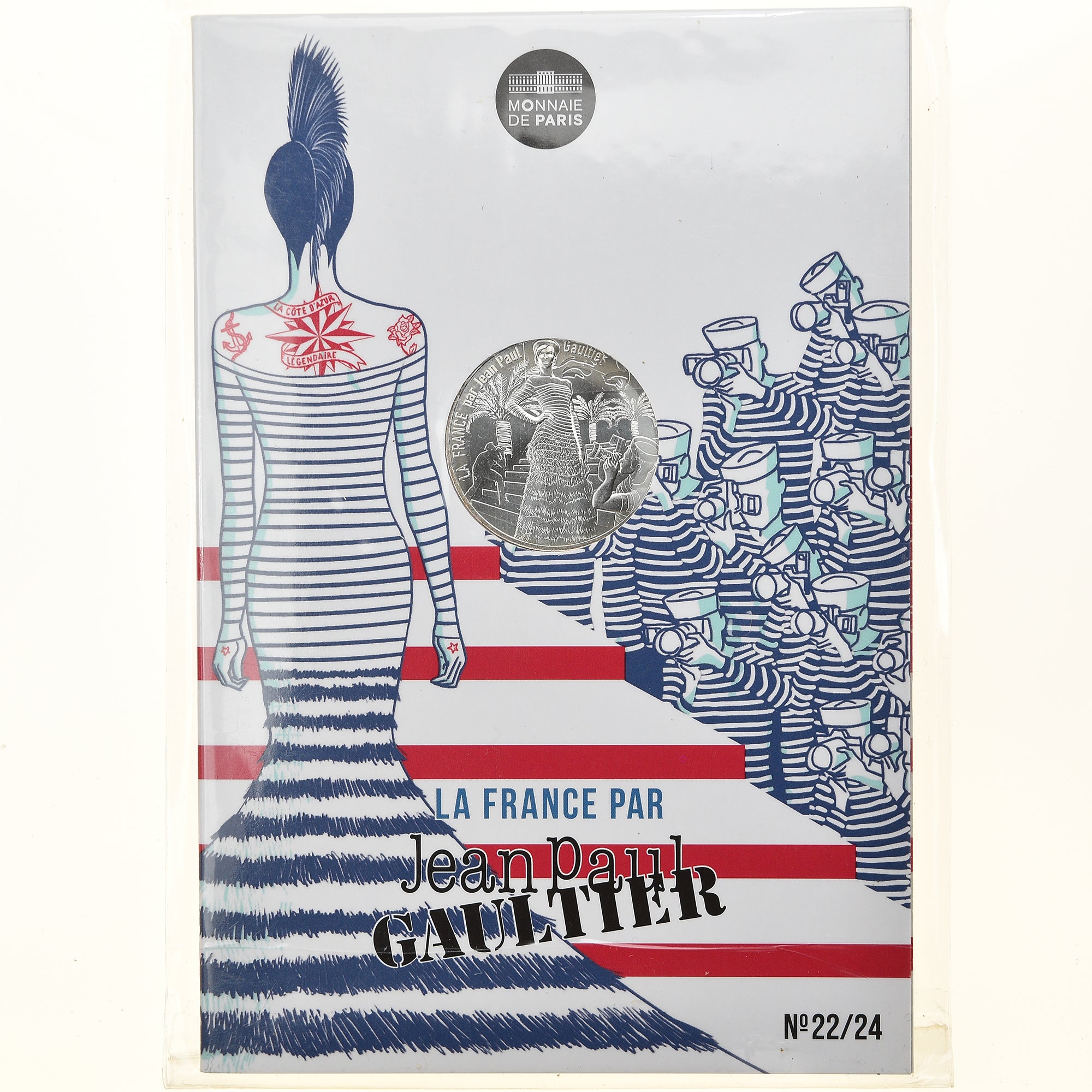 Francia, Monnaie de Paris, 10 Euro, Jean-Paul Gaultier (La Côte d'Azur