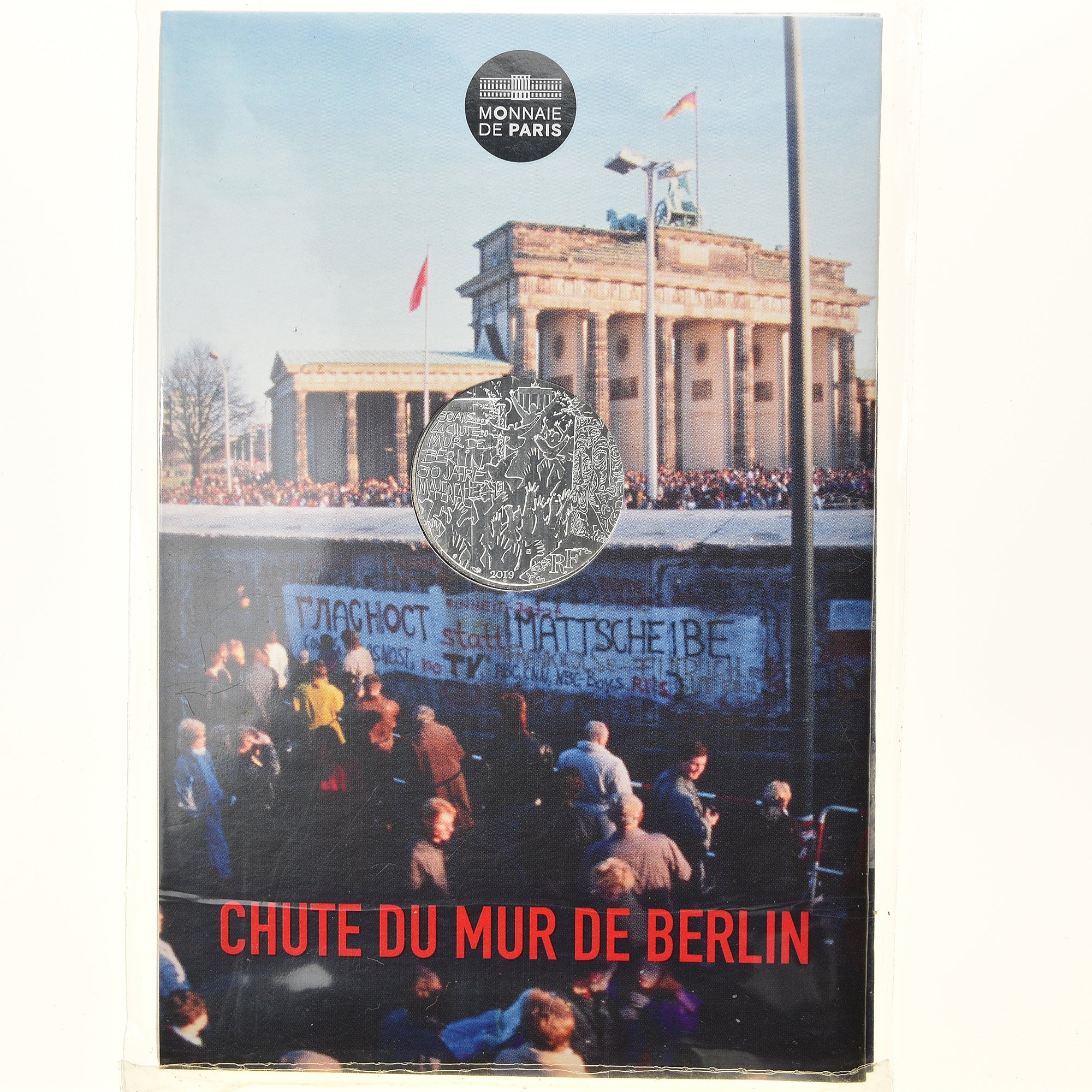 France, Monnaie de Paris, 10 Euro, Chute du Mur de Berlin, 2019, Paris, FDC