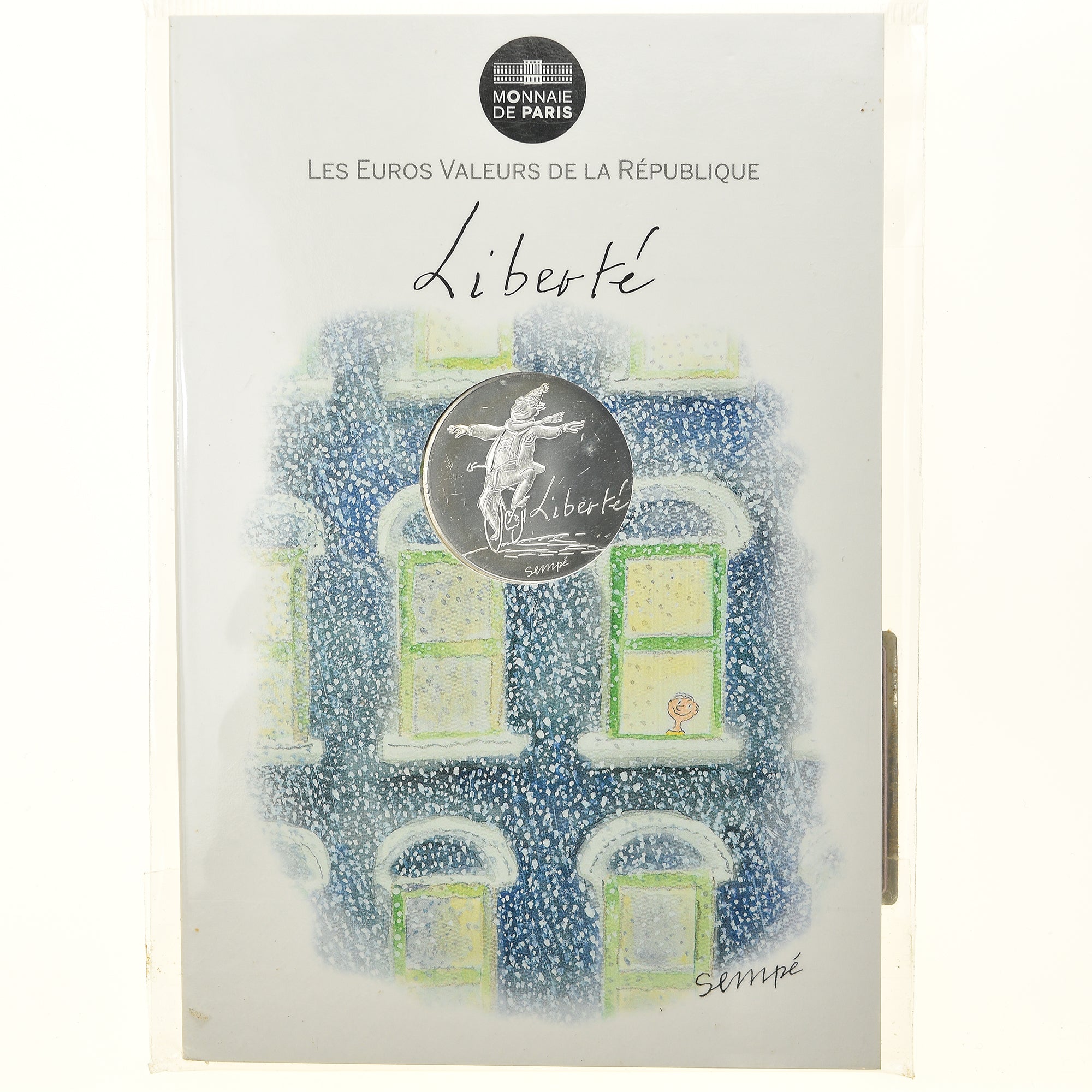 France, Monnaie de Paris, 10 Euro, Liberté Hiver Sempé, 2014, Paris