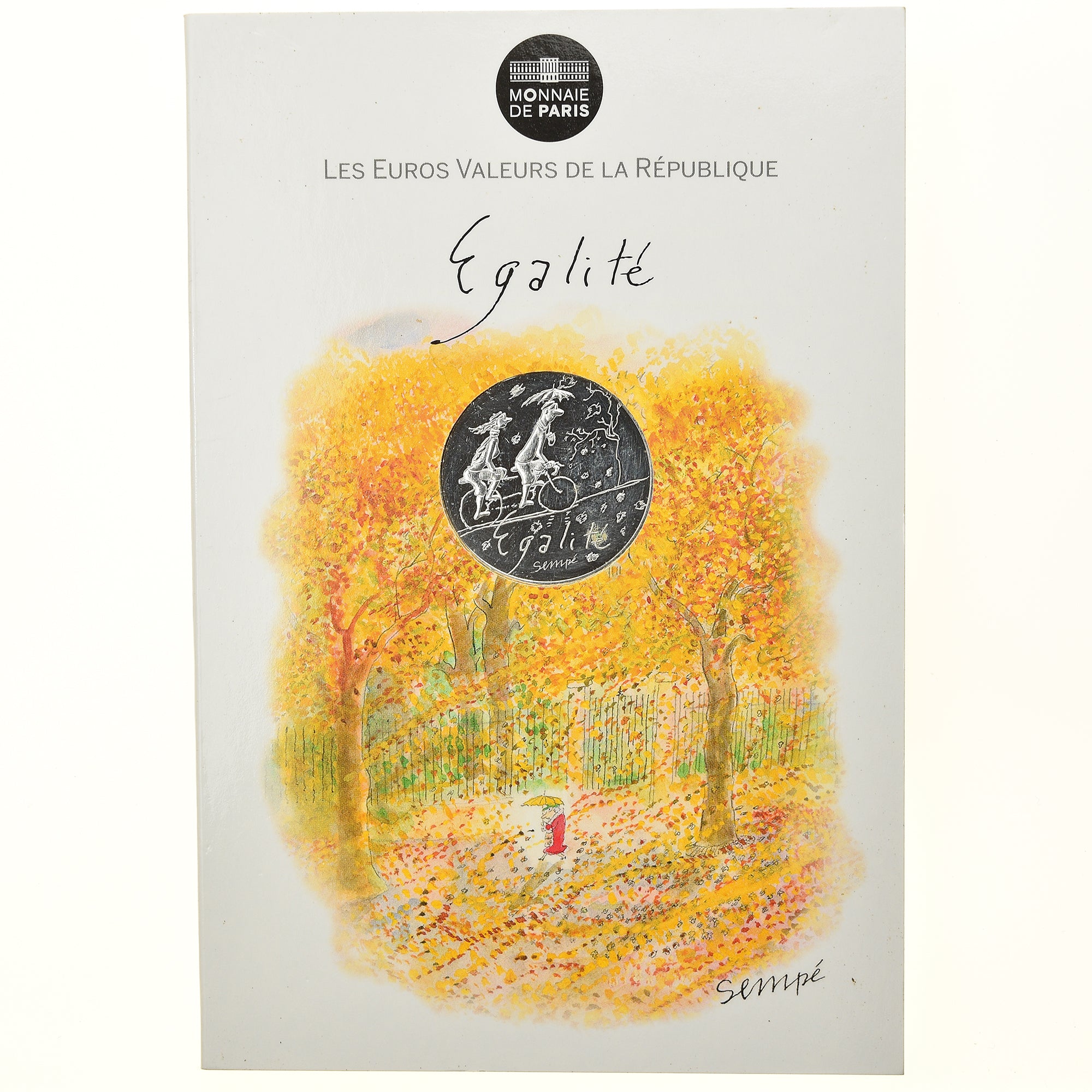 France, Monnaie de Paris, 10 Euro, Egalité Automne Sempé, 2014, Paris, SPL+