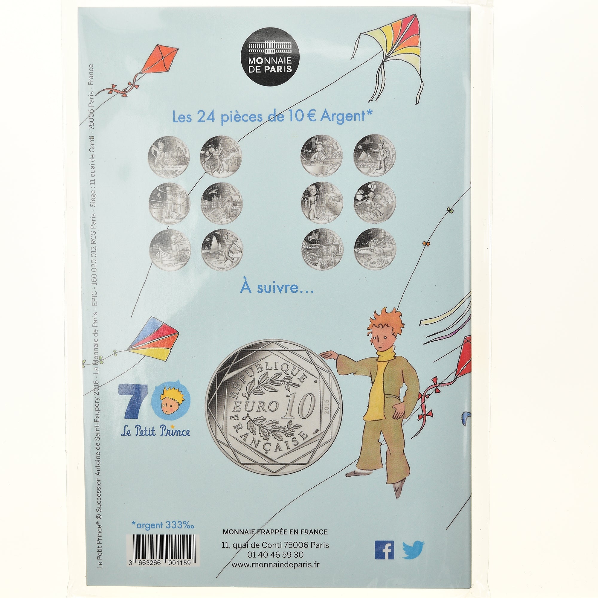 Frankreich, Monnaie de Paris, 10 Euro, Le Petit Prince (Plages du Nord), 2016