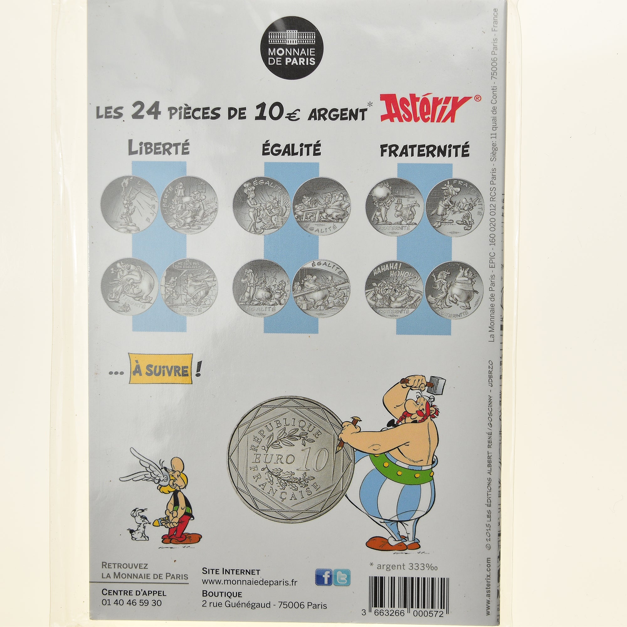 França, Monnaie de Paris, 10 Euro, Astérix Liberté (Astérix chez les