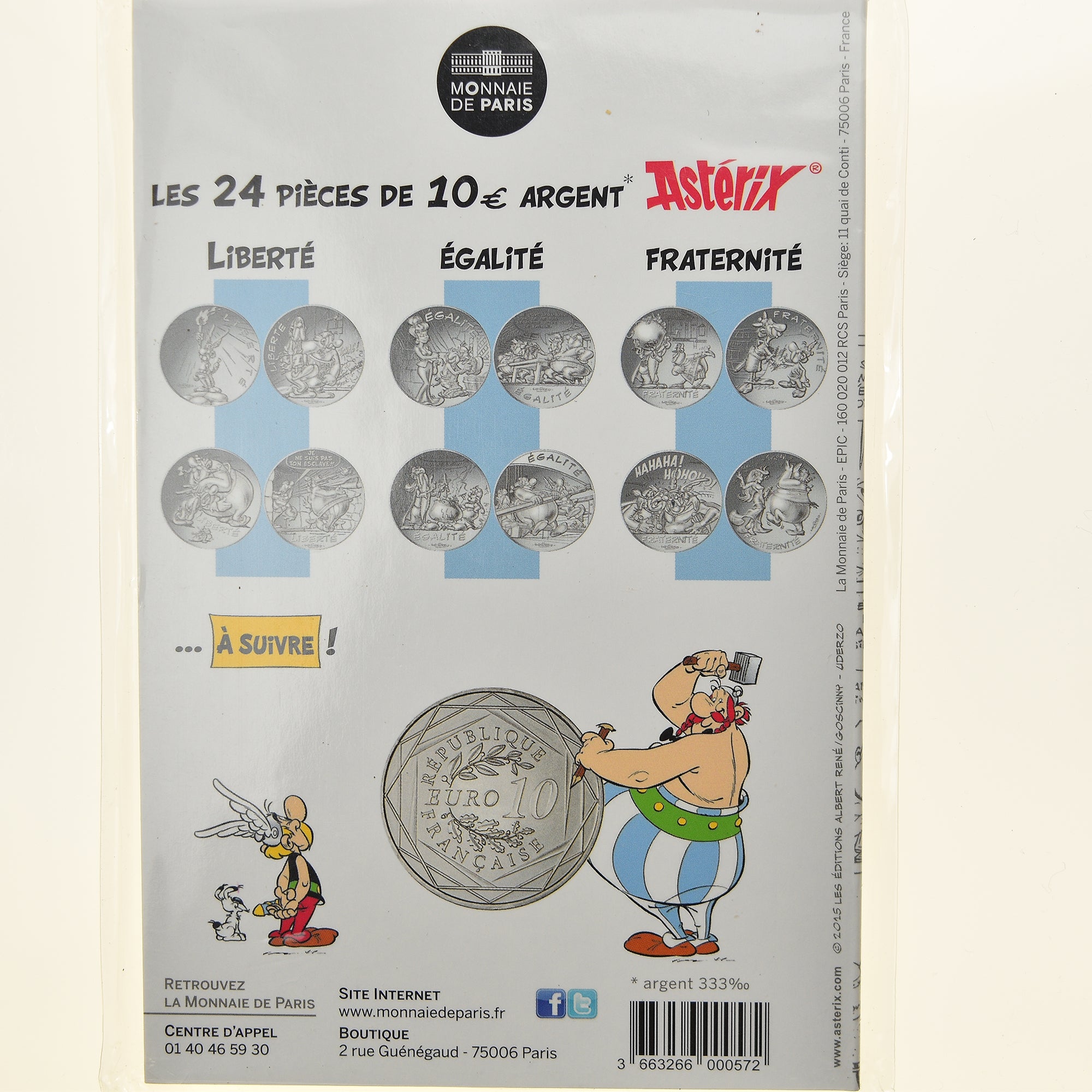 France, Monnaie de Paris, 10 Euro, Astérix Liberté (Le cadeau de César)