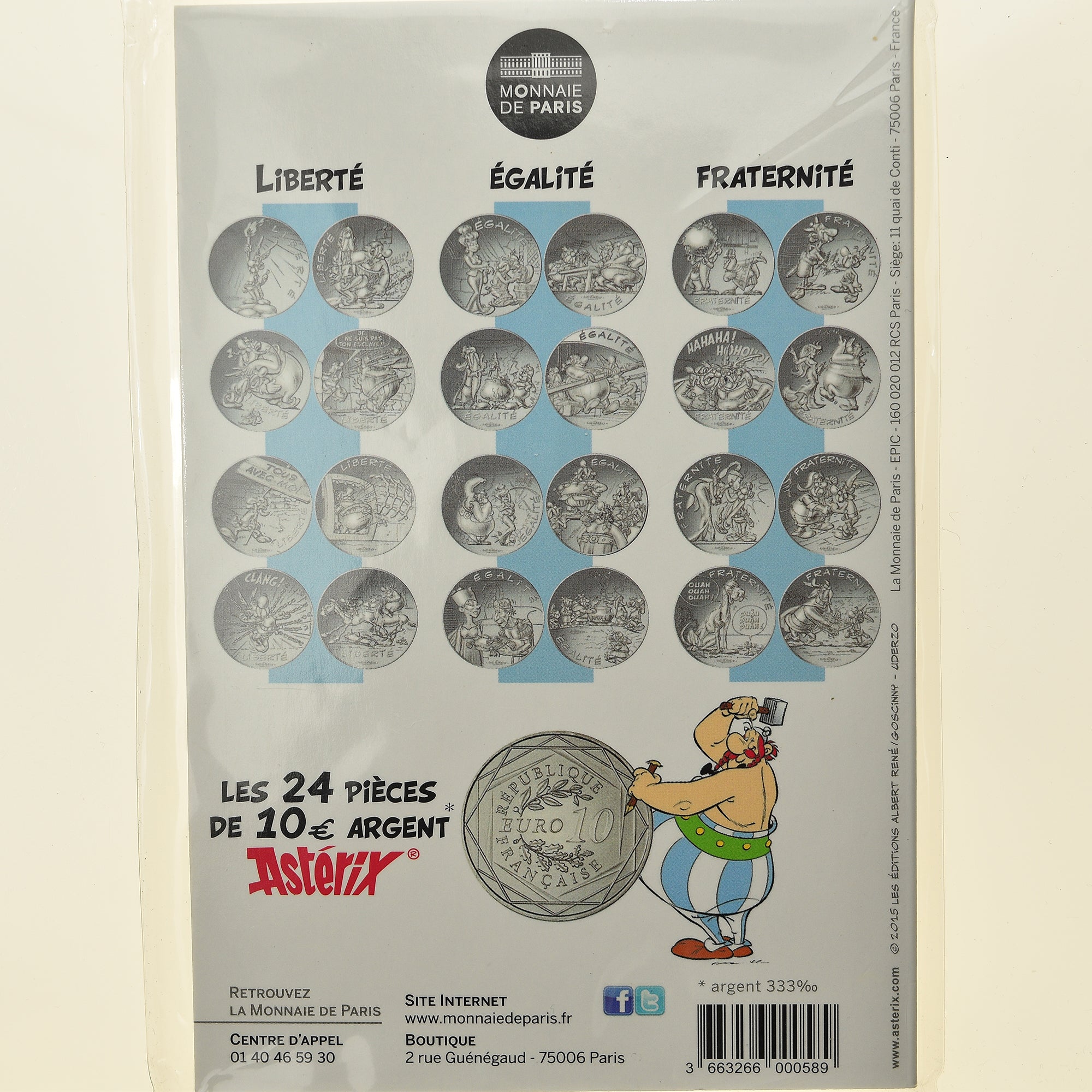 França, Monnaie de Paris, 10 Euro, Astérix Liberté (Le Tour de Gaule -