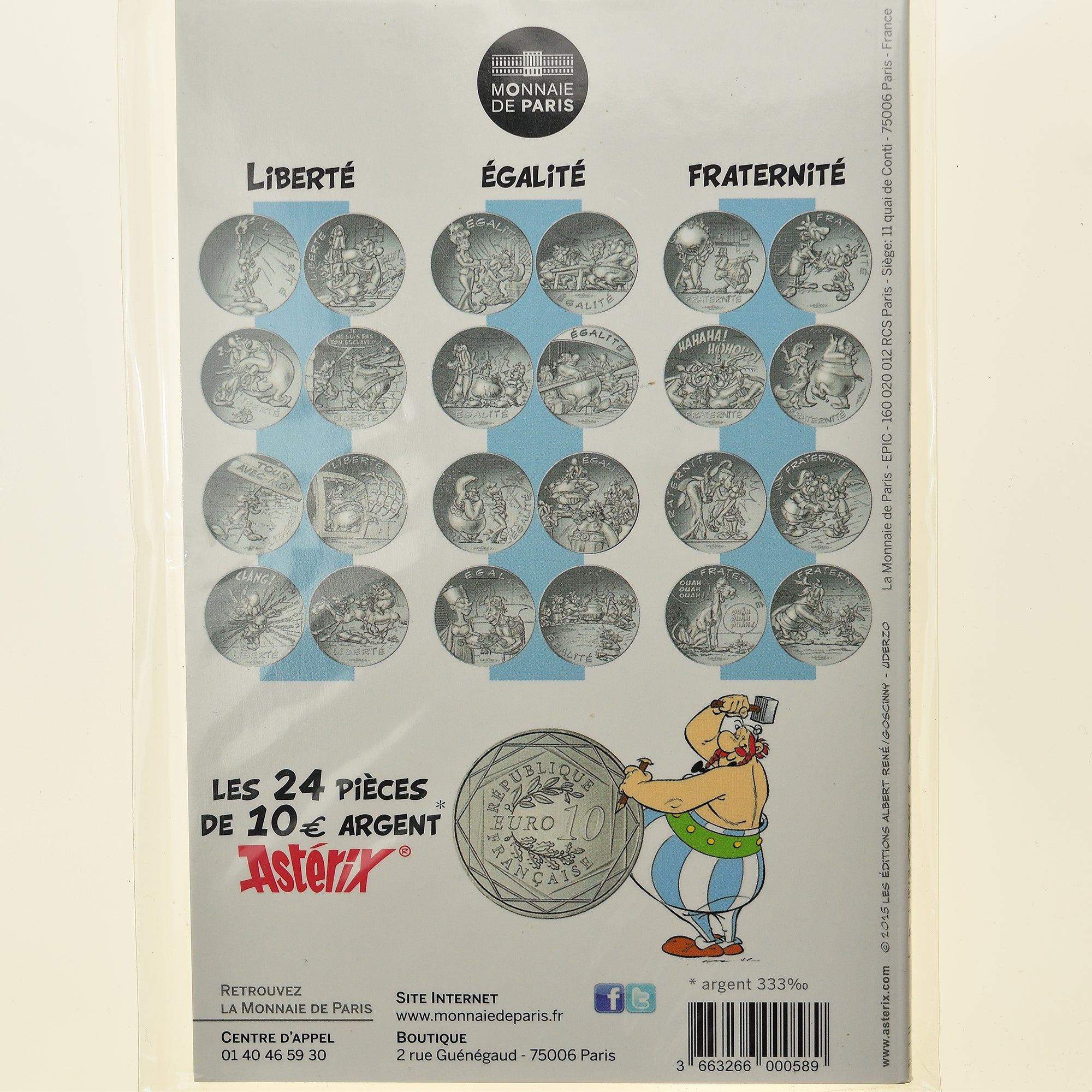 Frankreich, Monnaie de Paris, 10 Euro, Astérix Liberté (Le Tour de Gaule -