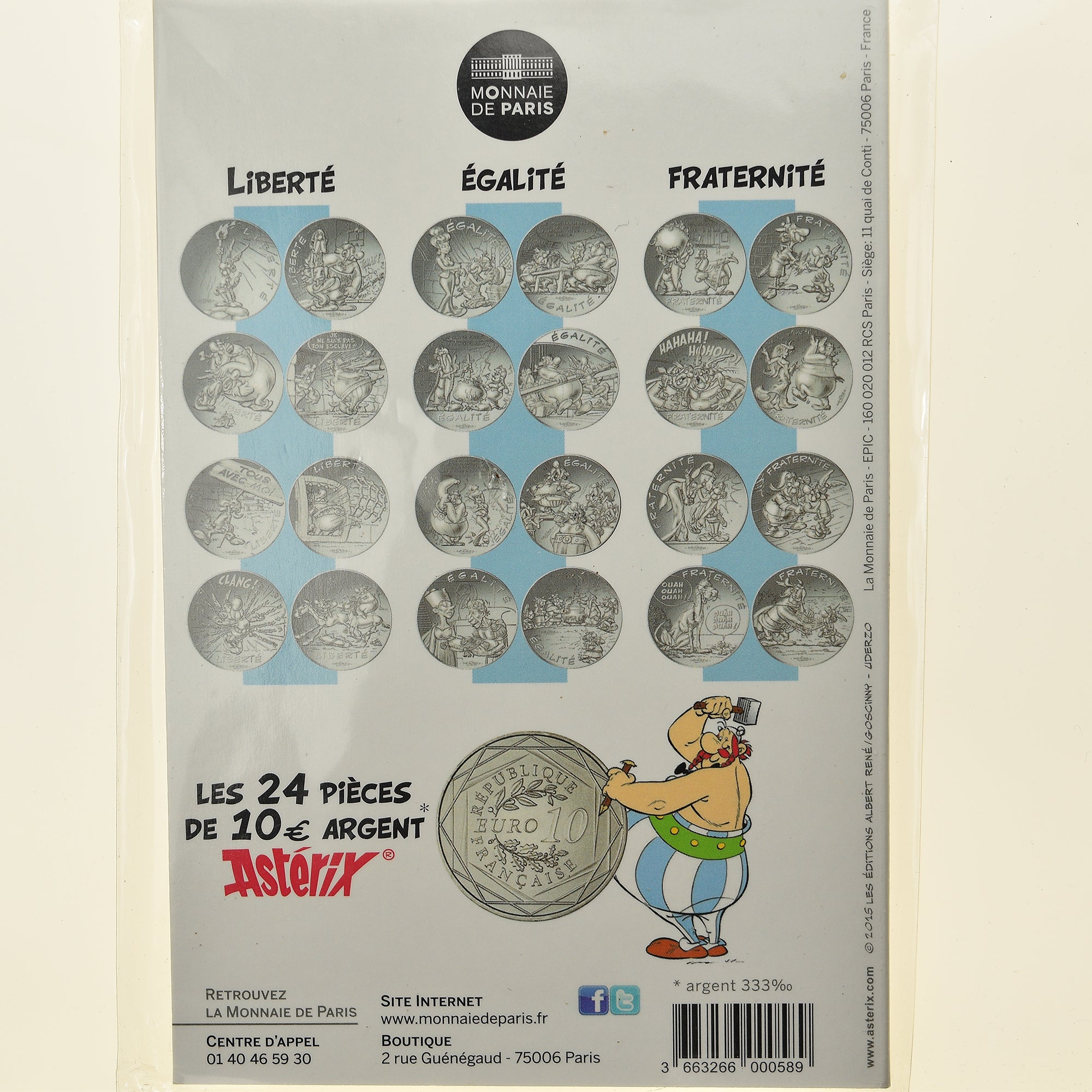 Francia, Monnaie de Paris, 10 Euro, Astérix Liberté (Le Tour de Gaule -