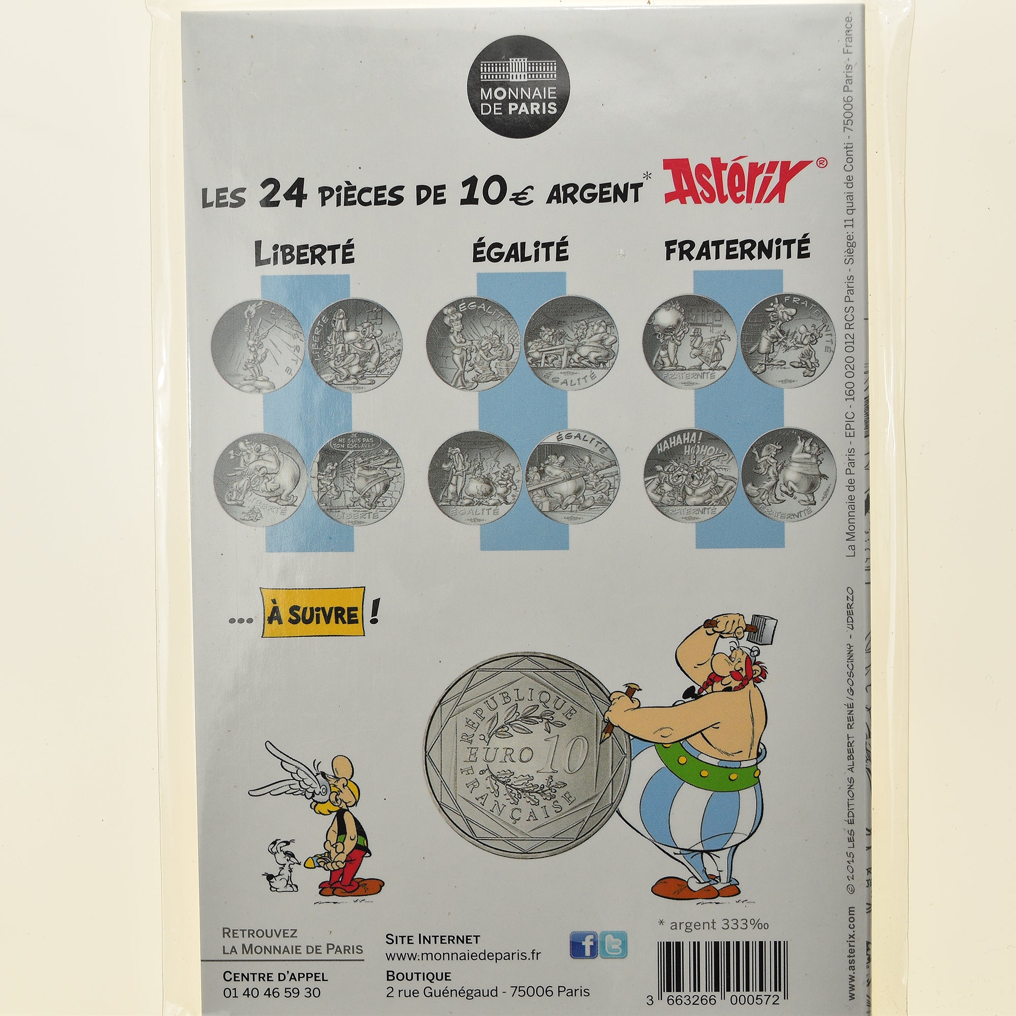 France, Monnaie de Paris, 10 Euro, Astérix Fraternité (Astérix chez les belges)