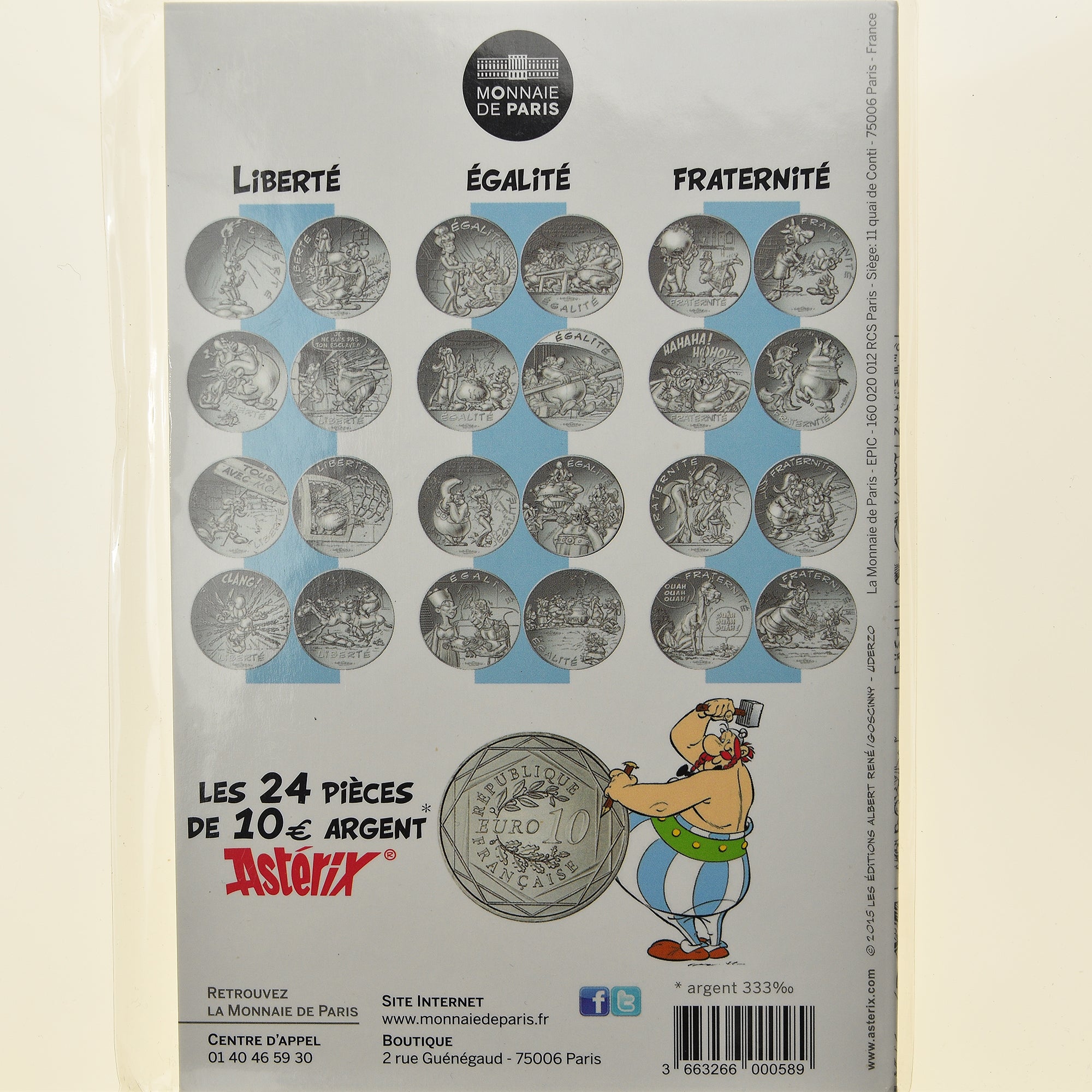 France, Monnaie de Paris, 10 Euro, Astérix Fraternité (Astérix chez les Helvètes