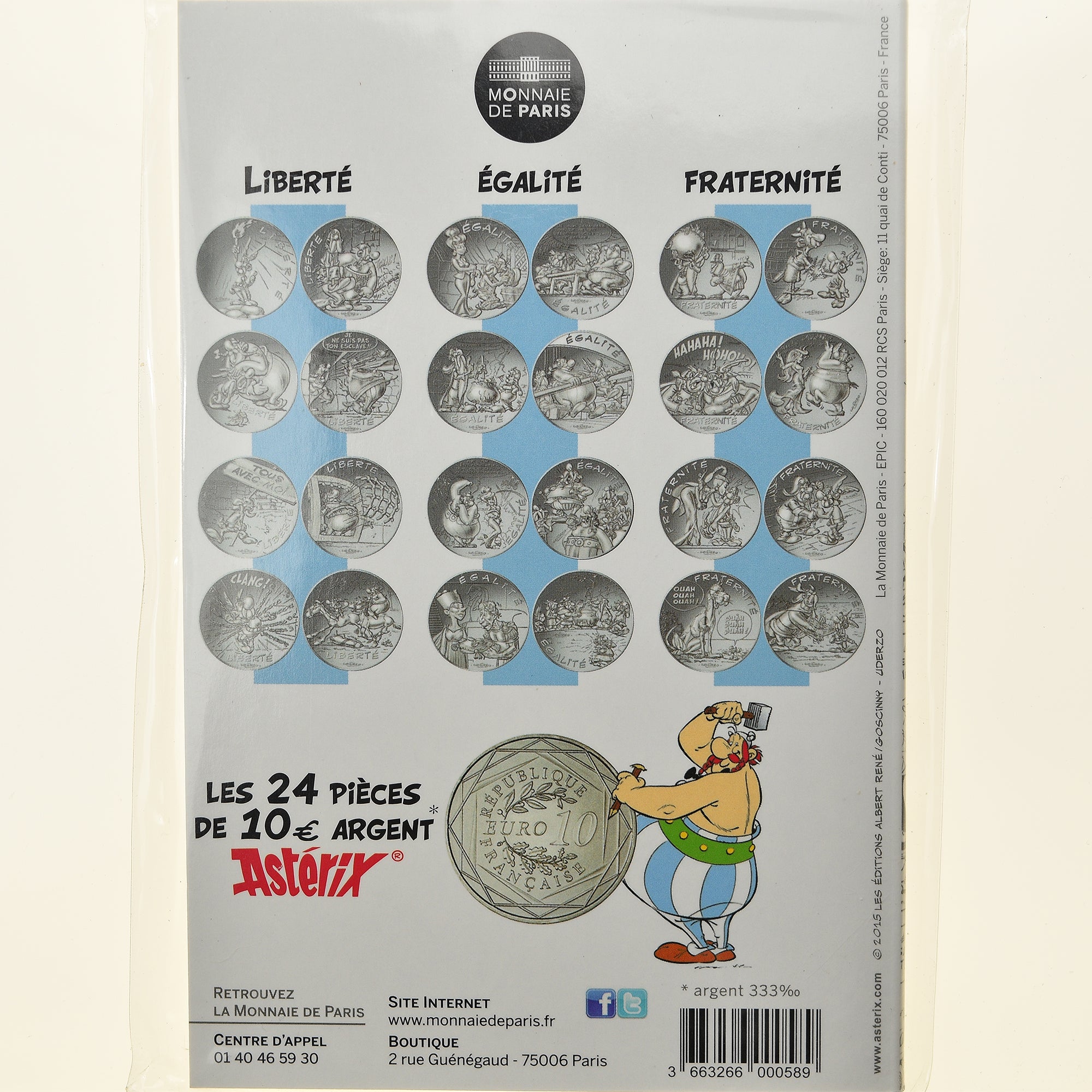 France, Monnaie de Paris, 10 Euro, Astérix Fraternité (Astérix et les Normands)
