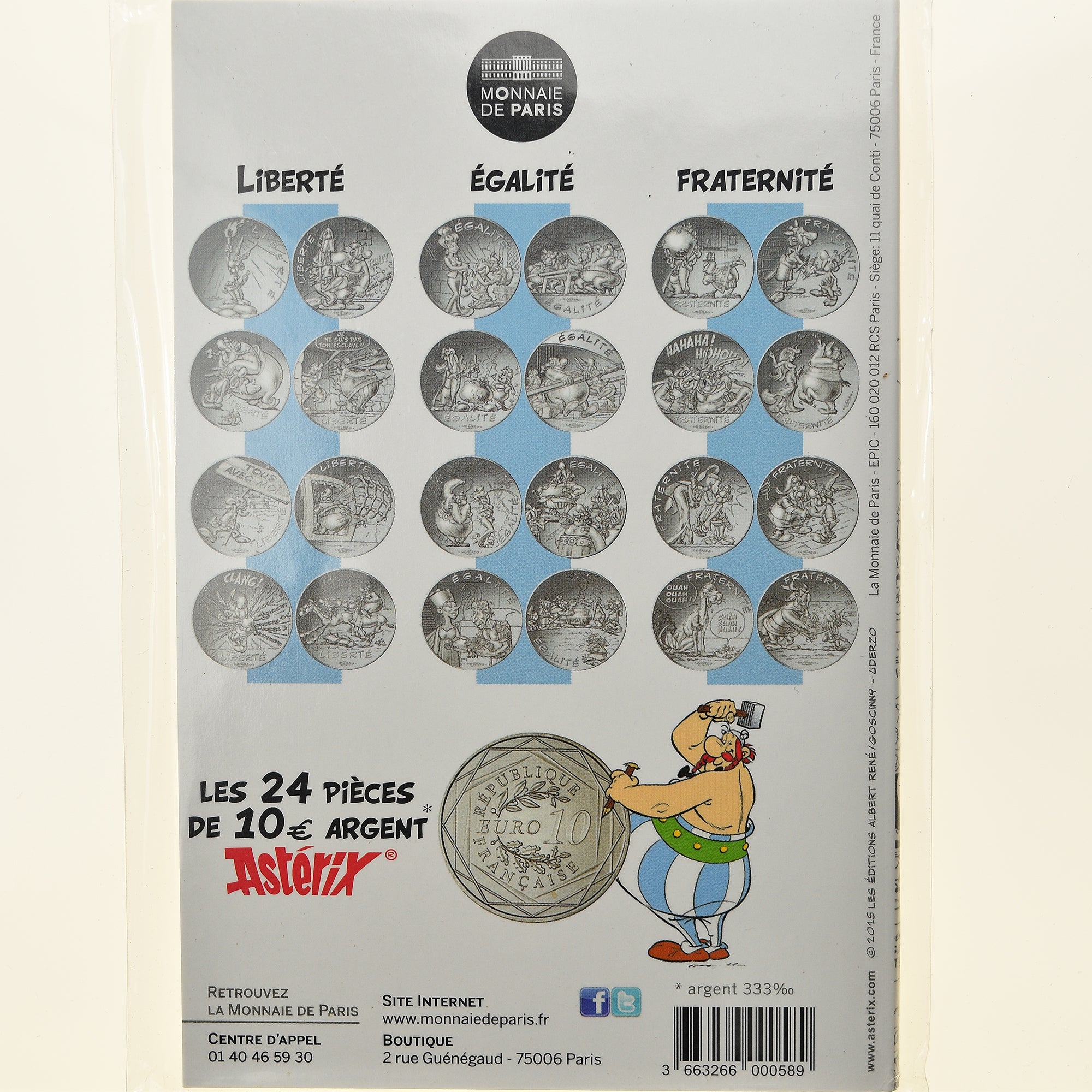 France, Monnaie de Paris, 10 Euro, Astérix Fraternité (Astérix et les Normands)