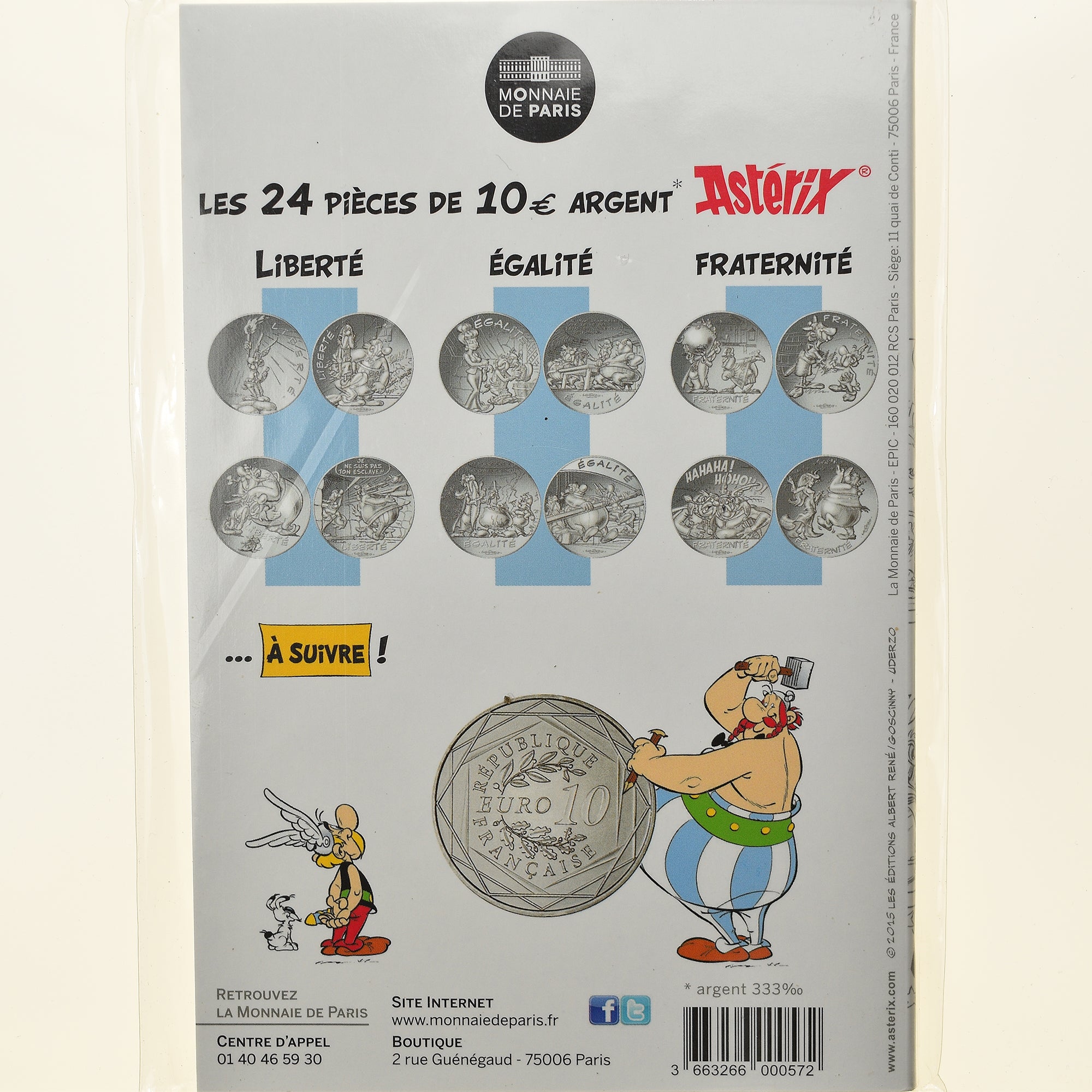 France, Monnaie de Paris, 10 Euro, Astérix Égalité (Le devin - Panoramix)