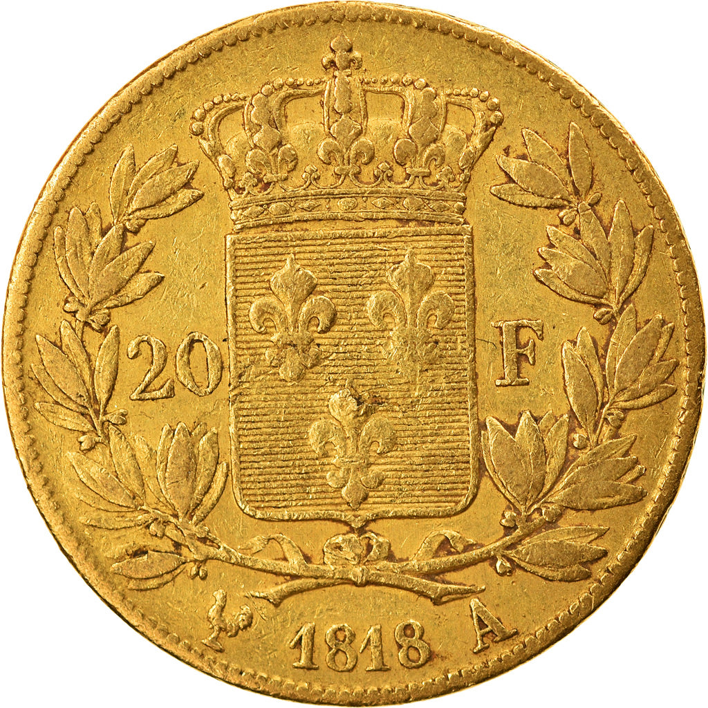 Monnaie, France, Louis XVIII, 20 Francs, 1818, Paris, TB+, Or, Gadoury:1028
