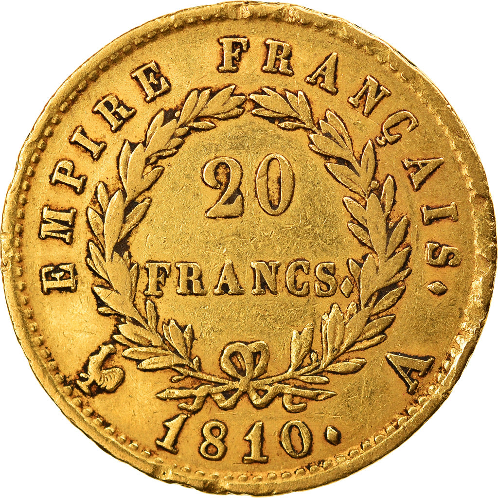 Monnaie, France, Napoléon I, 20 Francs, 1810, Paris, TTB, Or, Gadoury:1025