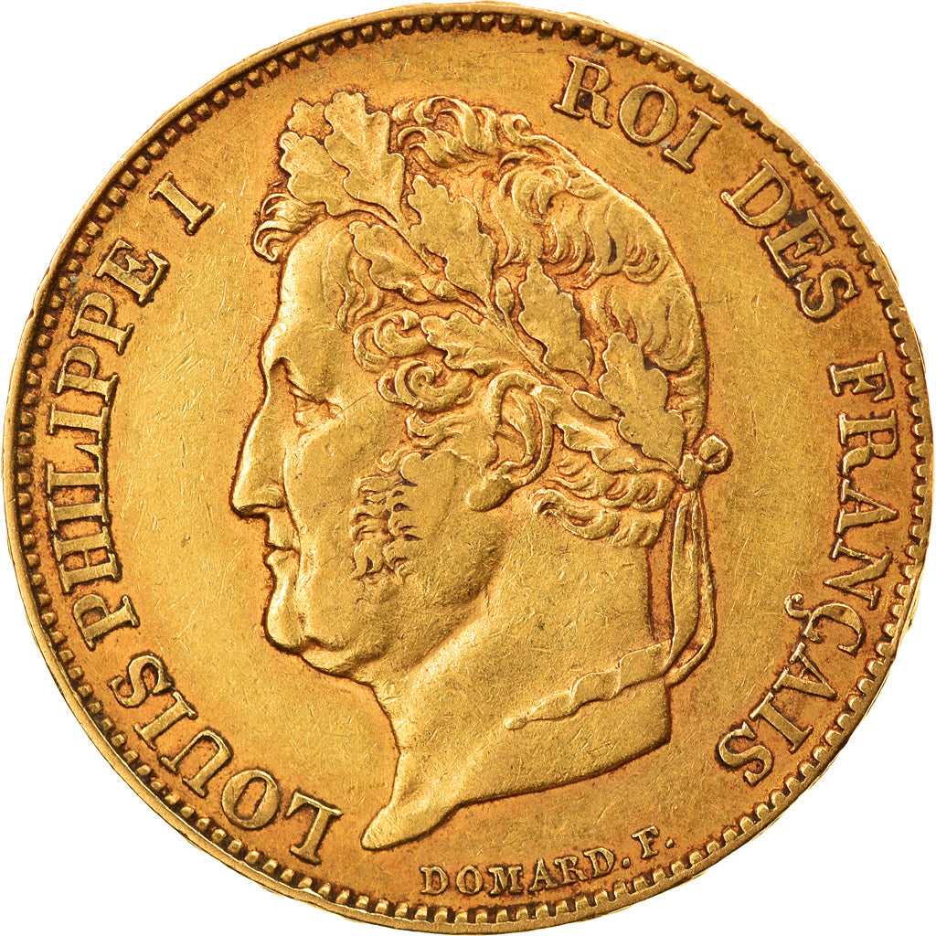 Moeda, França, Louis-Philippe, 20 Francs, 1848, Paris, AU(50-53), Dourado