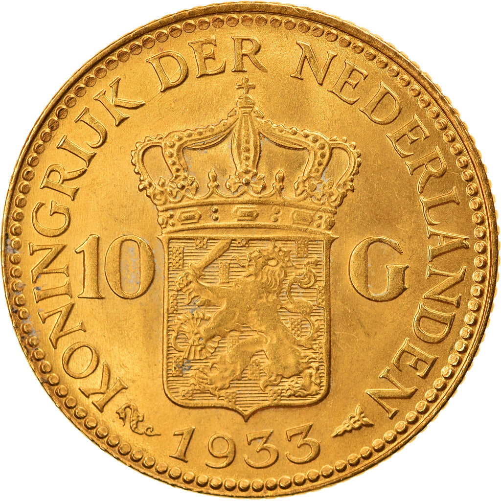 Monnaie, Pays-Bas, Wilhelmina I, 10 Gulden, 1933, SPL, Or, KM:162