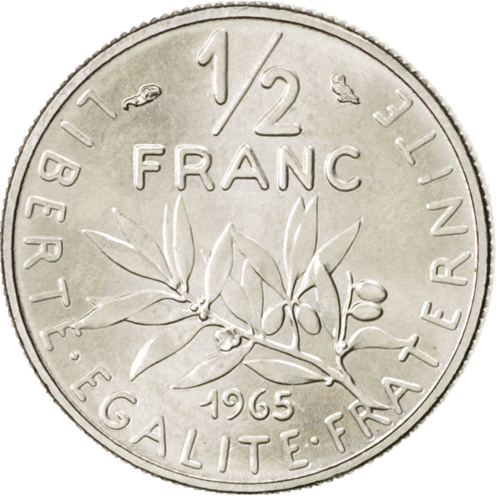 Vème République, 1/2 Franc Semeuse 1965 Essai, KM E112