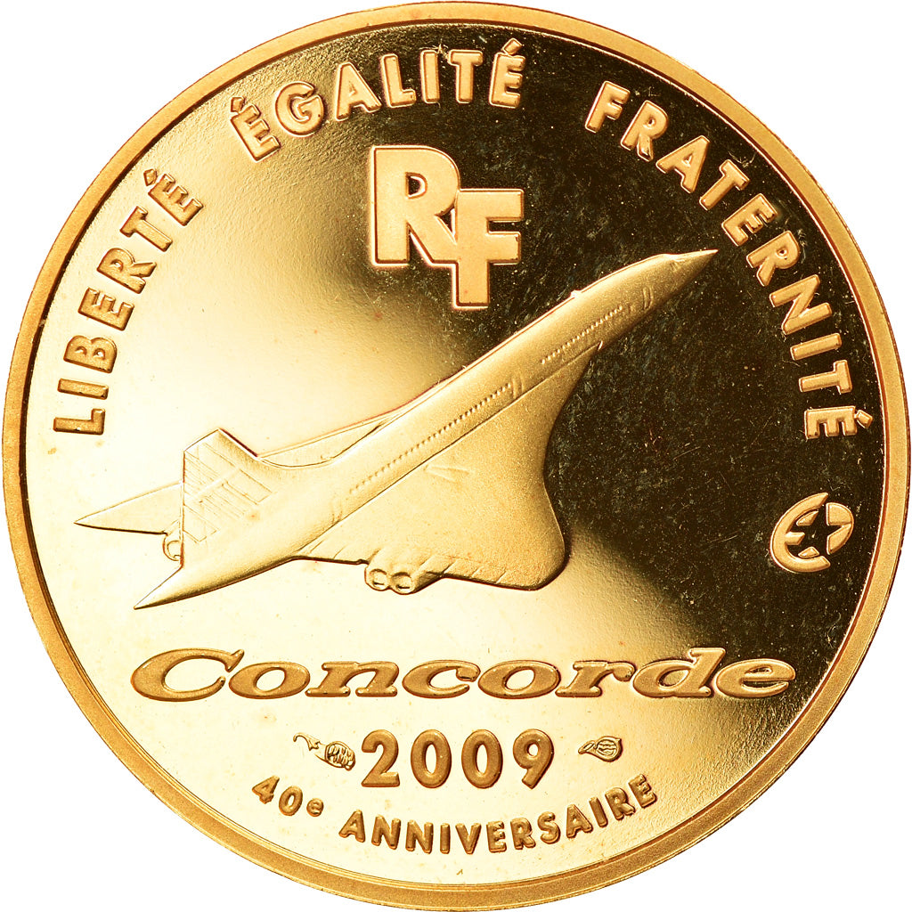 Frankreich, Monnaie de Paris, 50 Euro, Concorde, 2009, Paris, STGL, Gold