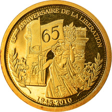 France, Medal, 65ème Anniversaire de la Libération, 2010, MS(65-70), Gold