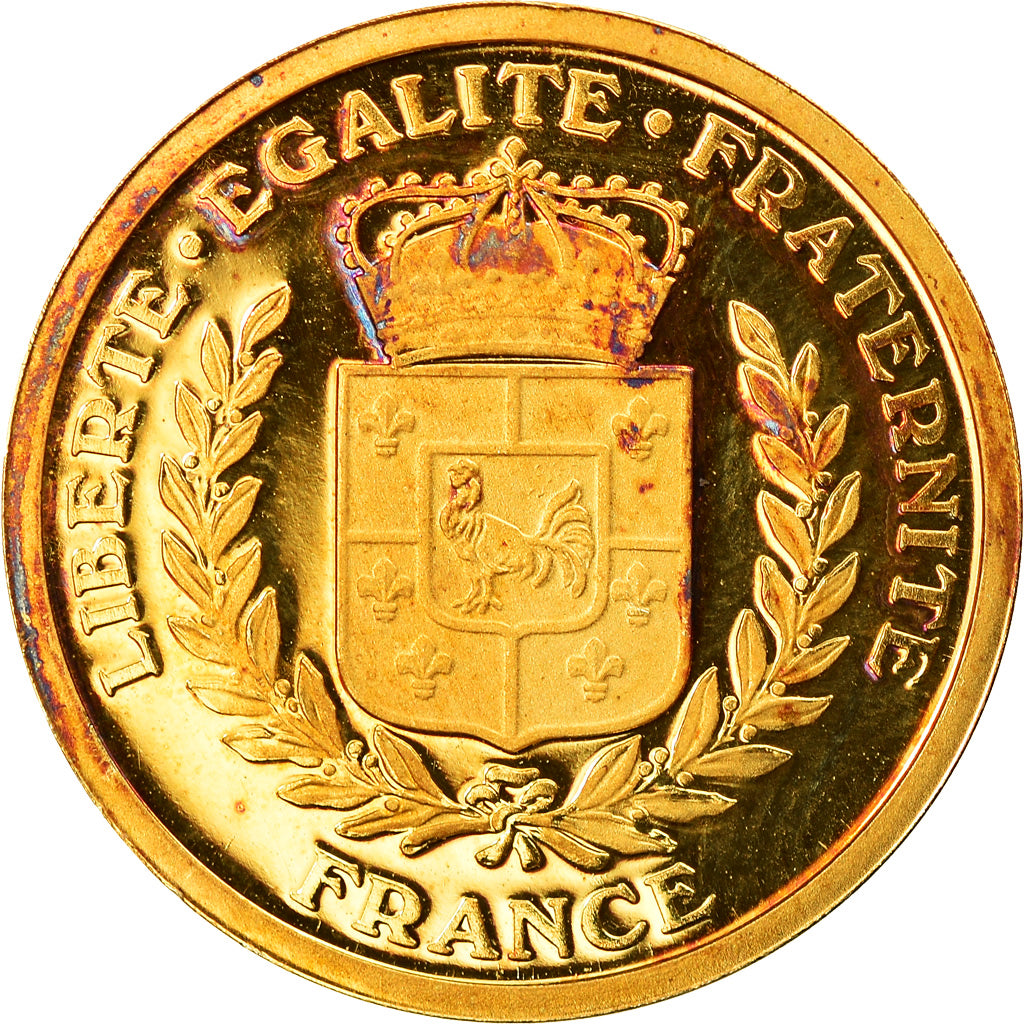 França, Medal, Charles de Gaulle, 50eme anniversaire du Nouveau Franc, 2010