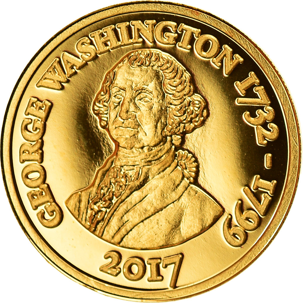Coin, Senegal, George Washington, 250 Francs, 2017, MS(65-70), Gold