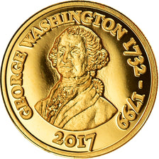 Coin, Senegal, George Washington, 250 Francs, 2017, MS(65-70), Gold