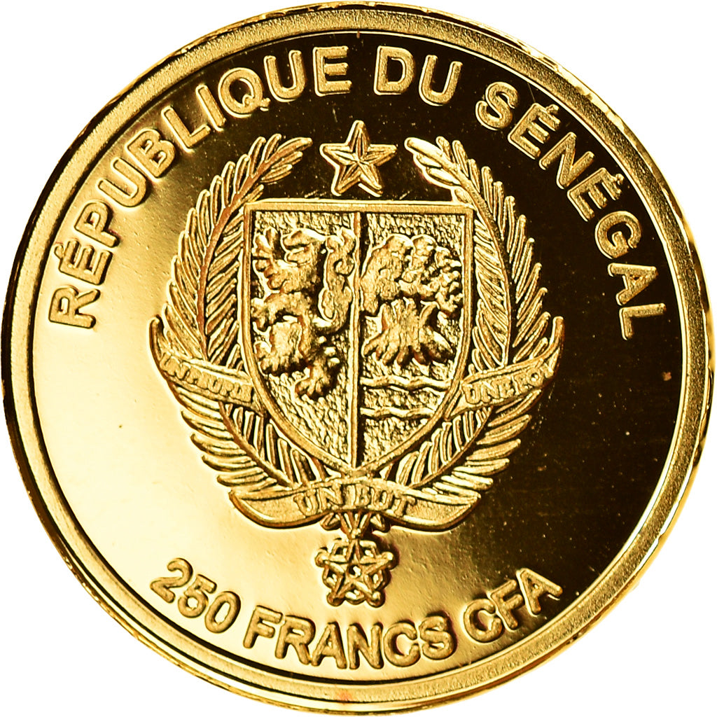 Coin, Senegal, George Washington, 250 Francs, 2017, MS(65-70), Gold