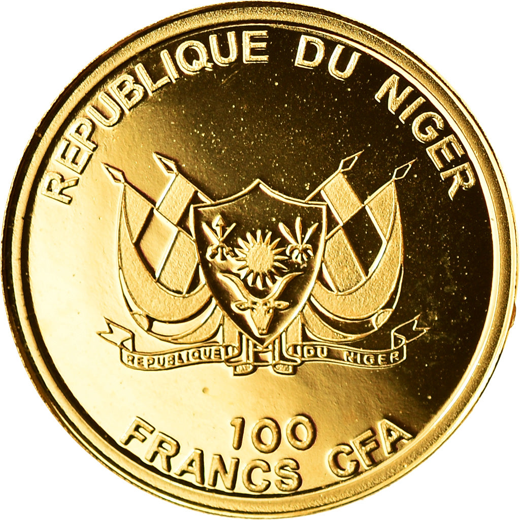 Coin, Niger, The Terracotta Army, 100 Francs, 2017, MS(65-70), Gold