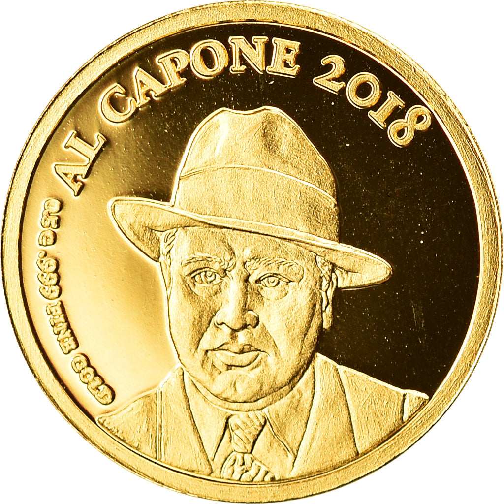 Coin, Congo Republic, Al Capone, 100 Francs, 2018, MS(65-70), Gold