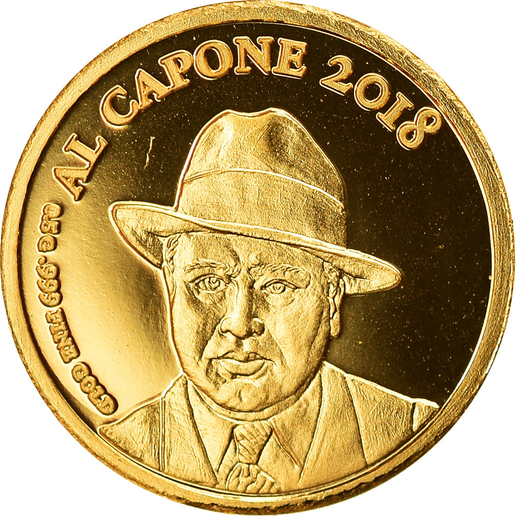 Moneda, República del Congo, Al Capone, 100 Francs, 2018, FDC, Oro